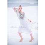 Load image into Gallery viewer, Boho Maxi Dress, Embroidered White Dress, White Maxi Dress, Hippie Wedding Dress
