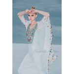 Load image into Gallery viewer, Boho Maxi Dress, Embroidered White Dress, White Maxi Dress, Hippie Wedding Dress
