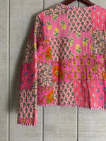 Load image into Gallery viewer, Boho Quilted Patchwork Jacket, Cotton kantha Jacket, Vintage Black Cotton Quilted Jacket, Reversible Women's Boho Coat, sustainable Gift
