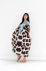 Load image into Gallery viewer, African Kaftan Dress, Print Caftan Dress, Crepe Kaftan, Comfy Dress, Plus Size Clothing, Abaya Dress, Women Loungewear, Morocco Kaftan, Gift
