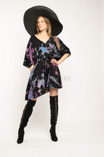 Load image into Gallery viewer, Rainbow short kaftan dress  for women
