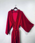 Load image into Gallery viewer, Men’s Velvet Kimono Robe with Hood | Luxurious Lounge &amp; Groomsmen Gift
