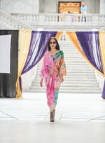 Load image into Gallery viewer, Hand-Dyed Rainbow Caftan | One-of-a-Kind Tie-Dye Boho Kimono Dress
