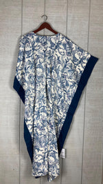 Load image into Gallery viewer, Blue Paisley Print Long Kaftan | Lightweight Boho Lounge &amp; Resort Dress
