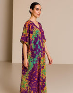 Load image into Gallery viewer, Plus Size Tie-Dye Kaftan Dress | Hand-Dyed Rayon Boho Maxi Dress
