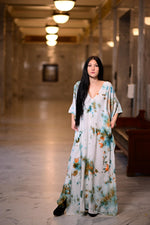 Load image into Gallery viewer, Tie Dye Plus Size Kaftan Dress | Oversized Luxury Vacation &amp; Fall Style Outfit
