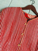 Load image into Gallery viewer, Boho Quilted Patchwork Jacket, Cotton kantha Jacket, Vintage Red Cotton Quilted Jacket, Reversible Women's Boho Coat, sustainable Gift
