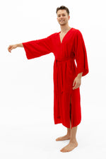 Load image into Gallery viewer, Men's robe in red
