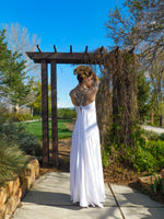 Load image into Gallery viewer, white dyeable summer Beach Dress, Vacation Dress, Resort Wear, Bohemian dress
