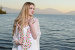 Load image into Gallery viewer, Women Silk Wedding Dress, Boho Wedding Dress, Bridal Wedding Kaftan, Floral Wedding Dress

