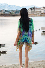 Load image into Gallery viewer, Tunic Dress, Beach Cover Up, Summer Kaftan, Loose Tunic Kaftan
