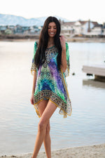 Load image into Gallery viewer, Tunic Dress, Beach Cover Up, Summer Kaftan, Loose Tunic Kaftan
