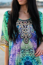 Load image into Gallery viewer, Tunic Dress, Beach Cover Up, Summer Kaftan, Loose Tunic Kaftan

