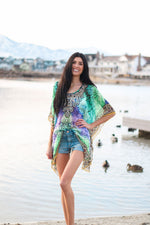 Load image into Gallery viewer, Tunic Dress, Beach Cover Up, Summer Kaftan, Loose Tunic Kaftan
