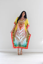 Load image into Gallery viewer, Traditional Kaftan Dress, Tribal Kaftan, Gypsy Caftan Dress, African Kaftan Dress
