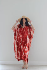 Load image into Gallery viewer, Women Tie Dyed Kaftan Dress, Plus Size Kaftan, Kaftan for Women, Home Lounge Kaftan
