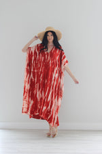 Load image into Gallery viewer, Women Tie Dyed Kaftan Dress, Plus Size Kaftan, Kaftan for Women, Home Lounge Kaftan
