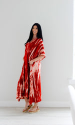 Load image into Gallery viewer, Women Tie Dyed Kaftan Dress, Plus Size Kaftan, Kaftan for Women, Home Lounge Kaftan

