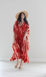 Load image into Gallery viewer, Women Tie Dyed Kaftan Dress, Plus Size Kaftan, Kaftan for Women, Home Lounge Kaftan
