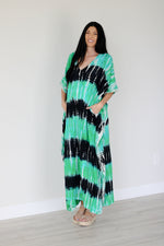 Load image into Gallery viewer, Hand tie dye kaftan dress for women
