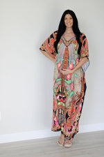 Load image into Gallery viewer, Turkish Abaya Dress, Oriental Kaftan Dress, Plus Size Kaftan, Maxi Tunic Dress

