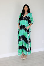 Load image into Gallery viewer, Hand tie dye kaftan dress for women
