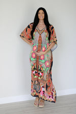 Load image into Gallery viewer, Turkish Abaya Dress, Oriental Kaftan Dress, Plus Size Kaftan, Maxi Tunic Dress
